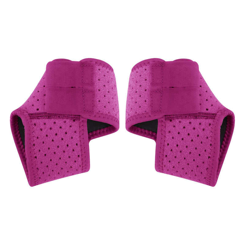 A Pair Kids Teens Ankle Support Braces Mesh Breathable Ankle Brace Compression Sleeves Adjustable Sports Running Foot Support Wraps Injury Prevention Protection Sprained Weak Ankles Stabilizer Guard Rose Red Small (US Shoe Size 1-4) - BeesActive Australia