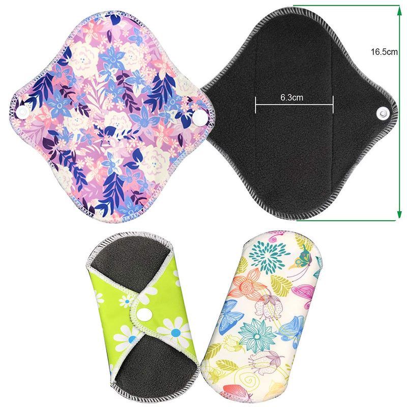 ZCOINS 11 Pieces Mix Size Reusable Sanitary Towels for Light Medium Heavy Flow and Night Cloth Sanitary Pad - BeesActive Australia