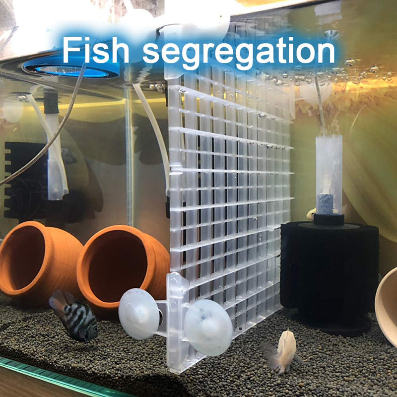 OIIKI 4 PCS Egg Crate for Aquarium, Fish Tank Bottom Isolation, Grid Tank Divider Tray for Mixed Breeding White - BeesActive Australia