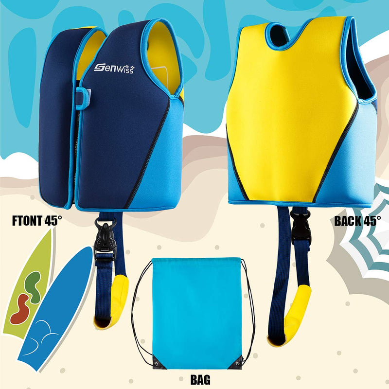 Genwiss Baby Girl Swim Vest Toddler Swim Vest for Age 18 Months - 2 Years Baby Toddler Fit 20-28 lbs Blue Large(5-7 years/38-55 lbs) - BeesActive Australia