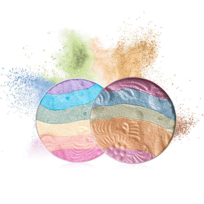 FantasyDay Pro 6 Colors 3D Baked Rainbow Highlighter Eyeshadow Makeup Palette Cosmetic Blusher Shimmer Powder Contouring Kit Unicorn Blush #2 - BeesActive Australia