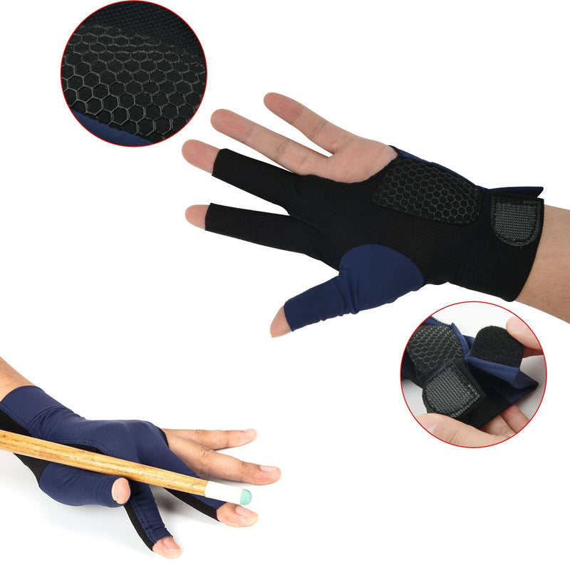 Cosmos Man Women Elastic Billiard Pool Glove 3 Fingers Show Snooker Cue Glove on Left Hand - BeesActive Australia