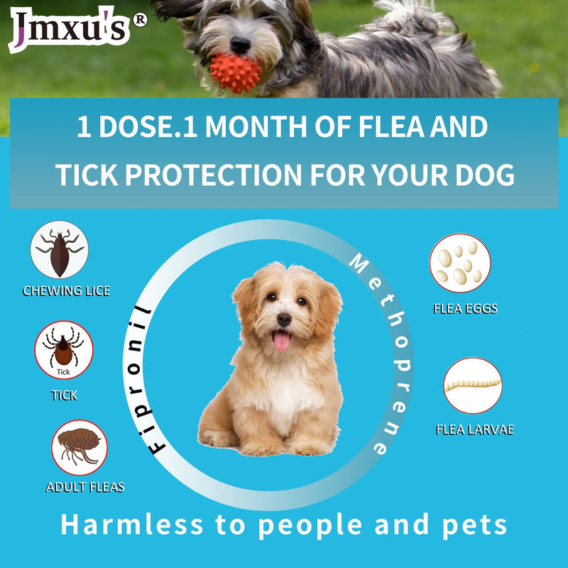 Flea and Tick Prevention for Dogs, Dog Flea & Tick Control with Fipronil, Long-Lasting and Fast-Acting Topical Flea & Tick Treatment Drops for Dogs, 3 Doses 5-22lbs Dogs - BeesActive Australia
