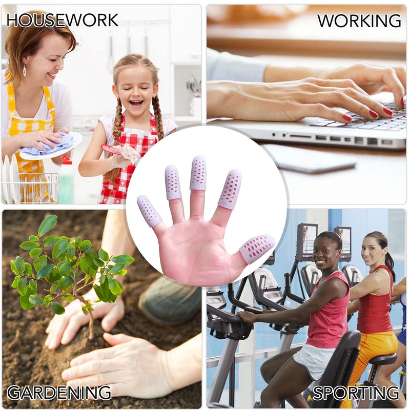 HioIoiH Finger Caps with Hole, Finger Cot Protectors Sleeves, Relief from Pain of Finger Tips Cracked, Arthritis - BeesActive Australia