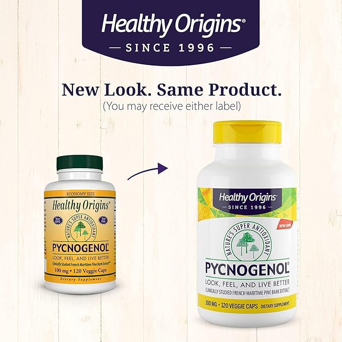 Healthy Origins (Super Value Size) Picnogenol 3.4 oz (100 mg) 120 Tablets (French Coast Pine Bark Extract) - BeesActive Australia