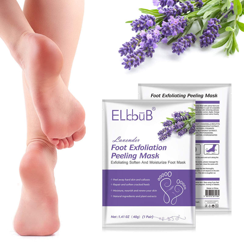 Foot Mask, Foot Peel Mask (3 Pack), Foot Treatment, Soft Baby Foot Removes Calluses and Dead Skin Cells, Repair Rough Heels (lavender) - BeesActive Australia