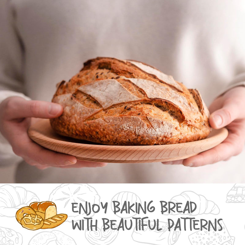 DOYOLLA Bread Proofing Baskets Set of 2 8.5 inch Round Dough Proofing Bowls w/Liners Perfect for Home Sourdough Bakers Baking - BeesActive Australia