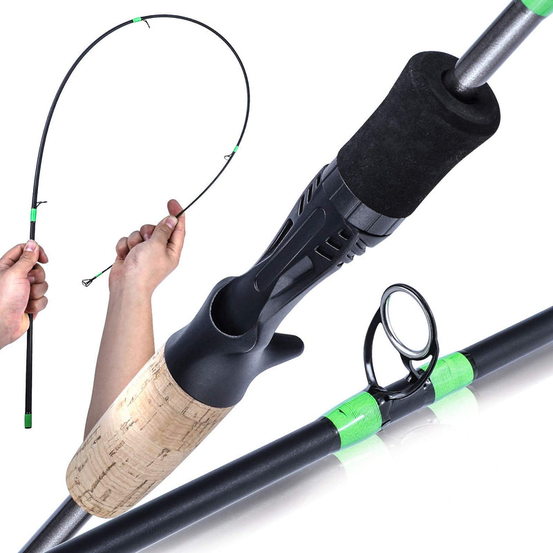 Sougayilang Flexible Fishing Rods, Spinning Rods & Casting Rods, Lightweight Trout Rods 2 Pieces Cork Handle Crappie Fishing CAST 1.8m/5.9ft - BeesActive Australia