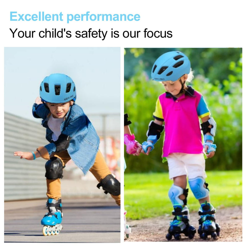Kids Bike Helmet, Toddler Bicycle Helmets Adjustable for Ages 5-8-14 Boys Girls Multi-Sports Cycling Helmet for Skateboard Skate Scooter Rollerblading Small(51-54CM/5-8 Y) blue - BeesActive Australia