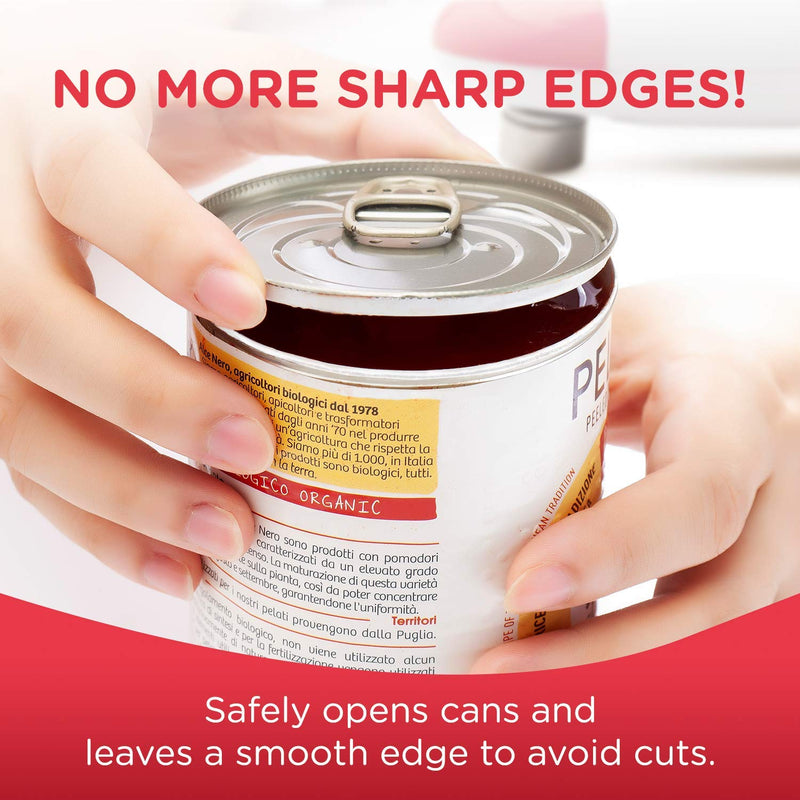 Kitchen Mama Auto Electric Can Opener: Open Your Cans with A Simple Push of Button - Automatic, Hands Free, Smooth Edge, Food-Safe, Battery Operated, YES YOU CAN (Red) Red - BeesActive Australia