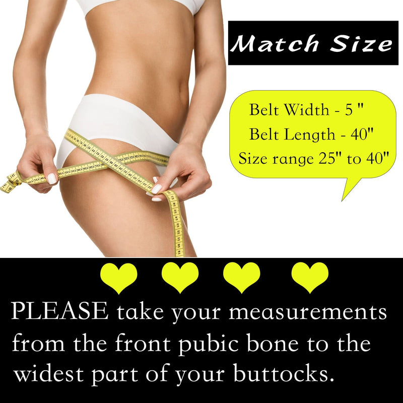 Wellgood Sacroiliac Hip Belt for Women and Men- SI Joint Hip Belt for Relief Sciatic, Pelvic, Lower Back Pain- Inner Anti-Slip Strip Stabilizes SI Joint - Trochanter Belt Black Regular【32''-40''】 - BeesActive Australia