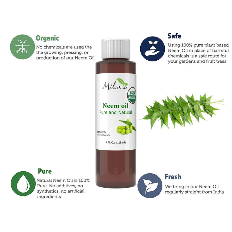 Premium Organic Neem Oil Virgin, Cold Pressed, Unrefined 100% Pure Natural Grade A. Excellent Quality. Same Day Shipping(4 Fl. Oz.) - BeesActive Australia