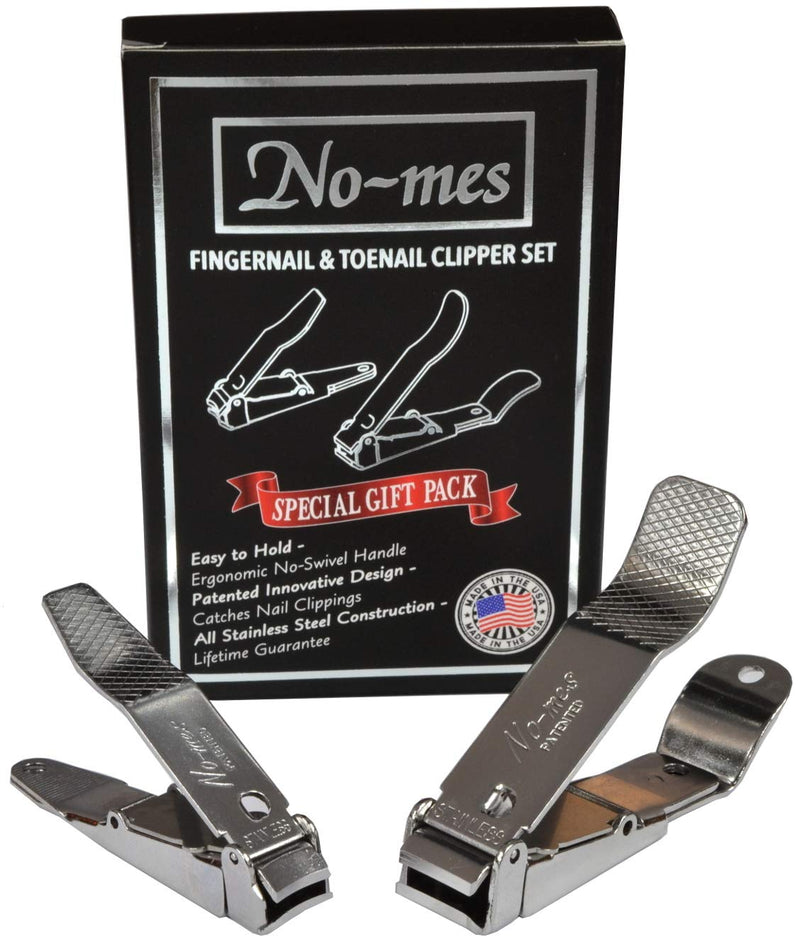 No-Mes Fingernail and Toenail Clipper Gift Set, Catches Clippings, Made in USA - BeesActive Australia