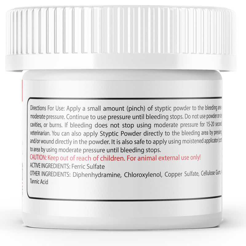 Evo Dyne Styptic Powder for Dogs, Cats, and Birds (2 oz) Fast-Acting Blood Stop Powder for Pets | Quick Stop Bleeding Powder for Dog Nail Clipping, Grooming, Cuts and More 1-Pack - BeesActive Australia
