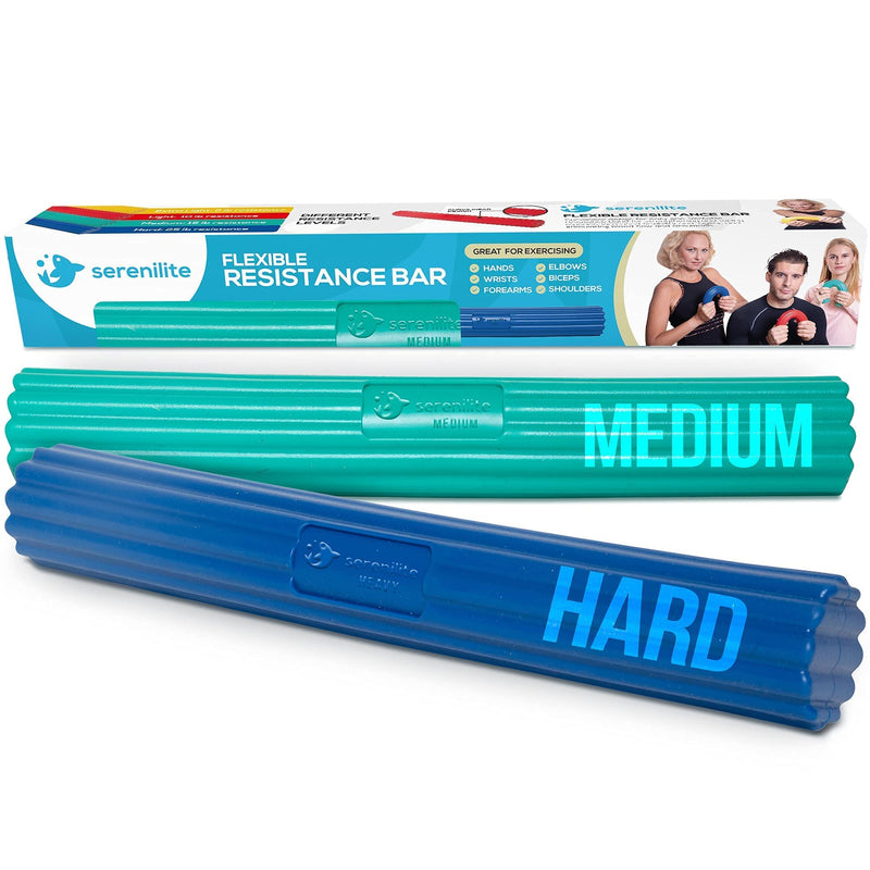 Serenilite Strong Grip Starter Kit - Tri-Density Stress Balls (3pc.) and Flexible Bars (2pc.) Bundle - BeesActive Australia