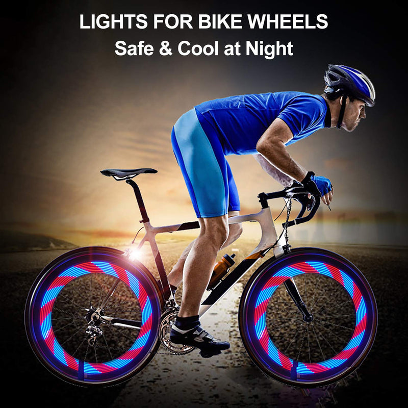 JIANGLAI Bike Wheel Lights - Waterproof LED Bike Spoke Light, Super Bright Cycling Bicycle Light, Brighter and Visible Safety Tire Lights(Batteries not Included) - BeesActive Australia