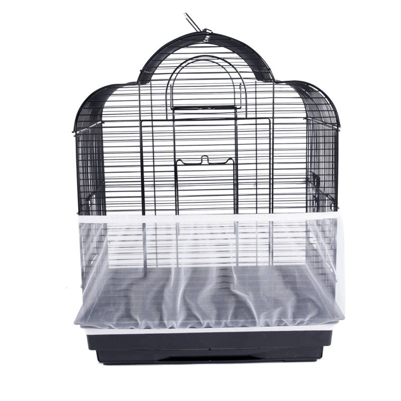 Hakeeta Bird Cage Skirt, Mesh Bird Seed Catcher, Birds Cage Airy Net Cover, Soft Nylon Ventilated Skirt Traps Cage Basket Seed Guard Parrot with Adjustable Drawstring.(Large Size-XL White - BeesActive Australia