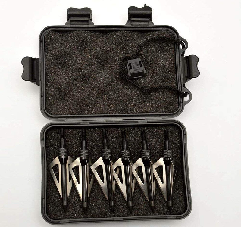 EOOENOON Hunting Broadheads 100/125 Grains, Archery Broadheads Screw-in Arrow Heads Arrow Tips Compatible with Traditional Bows and Compound Bow D-black - BeesActive Australia
