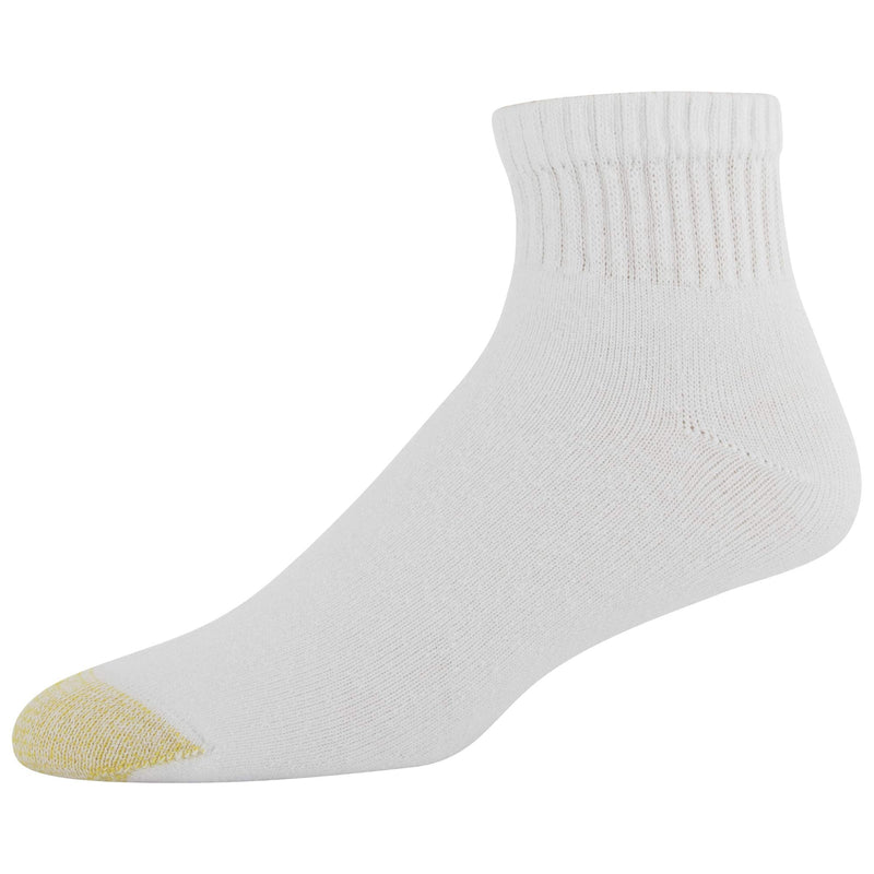 Gold Toe Men's 656p Cotton Quarter Athletic Socks, Multipairs Large White (6-pairs) - BeesActive Australia