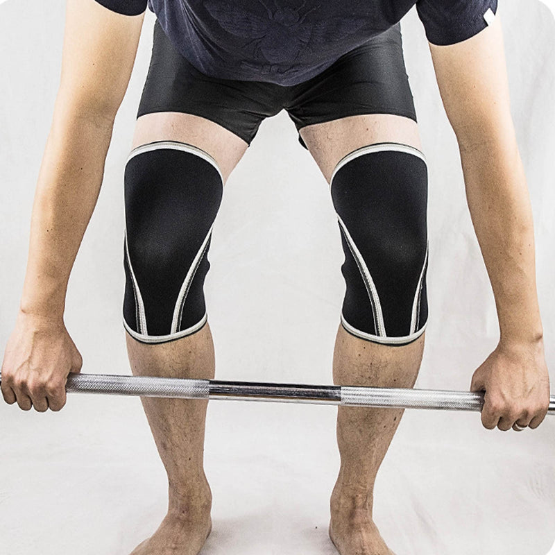 LPONNQ Knee Sleeves Weightlifting Compression Brace Elastic Pads Weight lifting Support Men Women Medium Black - BeesActive Australia