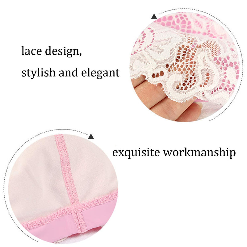 Teensery Women Swimming Cap Fashion PU Waterproof Lace Swimming Cap for Long Hair Women Ladies and Girls Black - BeesActive Australia