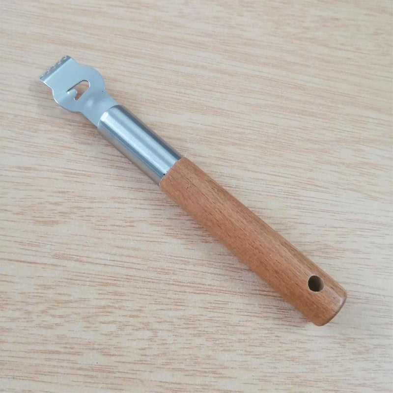 2Pcs Lemon Zester Tool Citrus Peeler Zester Grater with Handle Stainless Steel Fruit Grater Peeling Knife With Wooden Handle Multipurpose Kitchen Gadgets Bar Accessories - BeesActive Australia