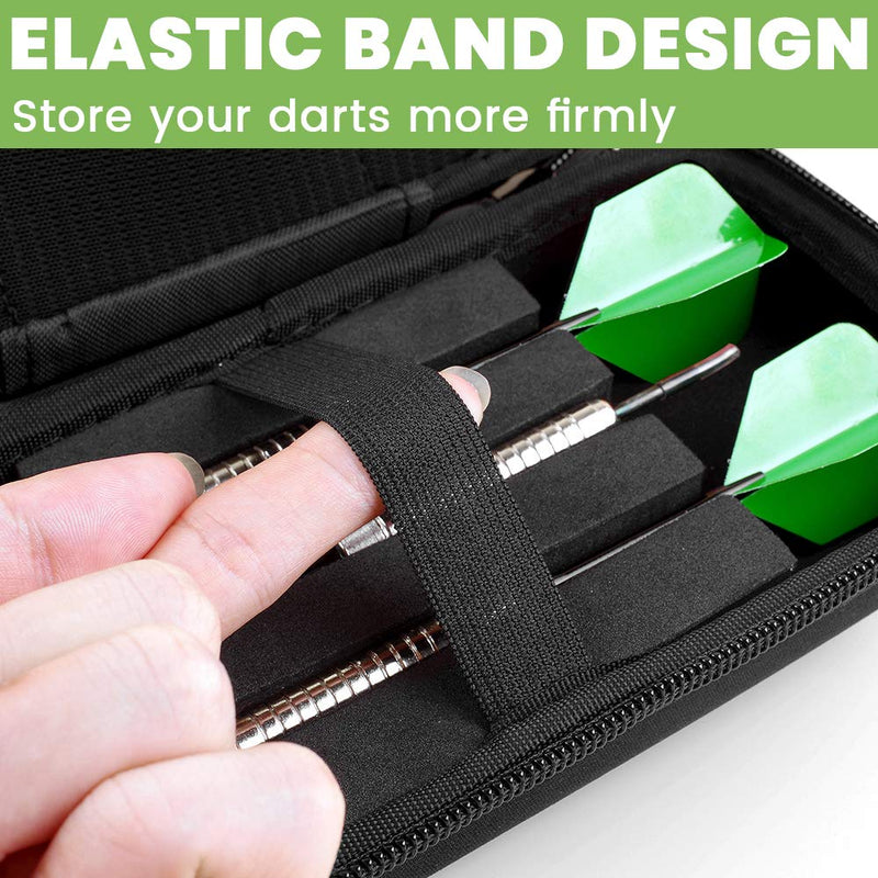 ALKOO Dart Case Holder Bag for 6 pcs Steel and Soft Tip Darts Set, Storage Organizer Holds 6 Darts and Tips, Shafts and Flights Accessories (Cases Only)- Black - BeesActive Australia