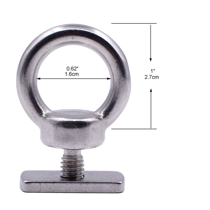 YYST Kayak Track Mount Tie Down Eyelet to Hold Your Bungee Cord or Ropes Up to 0.5" - No Track -Don't use for Anchoring 2 - BeesActive Australia