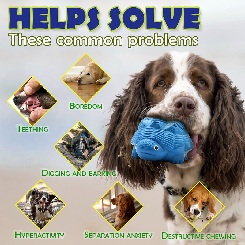 Dog Toys for Aggressive Chewers, Heavy Duty Tough Dog Toy for Large Dogs, Indestructible Squeaky Dog Toys Blue - BeesActive Australia