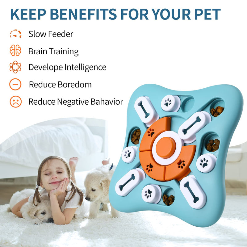 FOXMM Dog Puzzle Toys for Large Medium Small Dogs,Interactive Dog Toys for IQ Training & Mental Stimulating,Dog Enrichment Toys with Squeak Design,Dog Treat Puzzle for Fun Slow Feeder Level 1 - BeesActive Australia