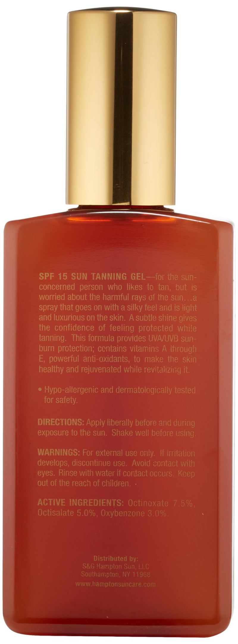 Hampton Sun SPF 15 Gel, 4 Fl Oz - BeesActive Australia