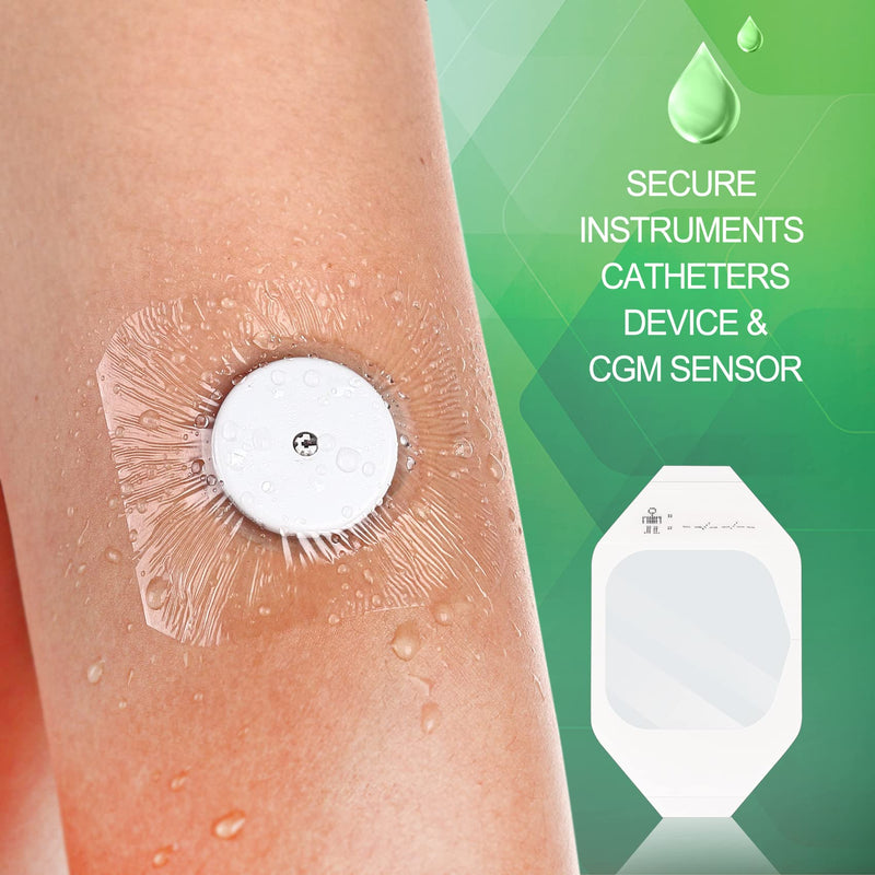 Transparent Film Dressing 2 3/8'' x 2 3/4'', 100 Pack, Waterproof Wound Cover Bandage, Clear IV Catheter Tape, Adhesive Patch, Shower Shield by NeuHeils 2 3/8'' x 2 3/4'' - BeesActive Australia