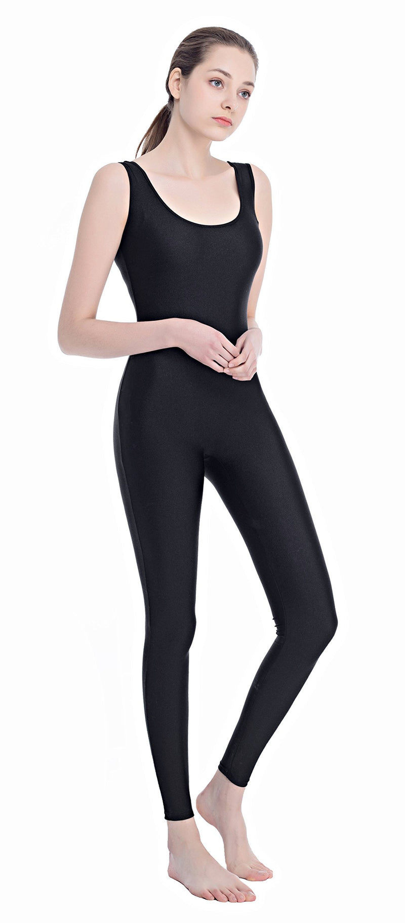 [AUSTRALIA] - Speerise Women Spandex Nylon Tank Dance Unitard Bodysuit Black XX-Large 