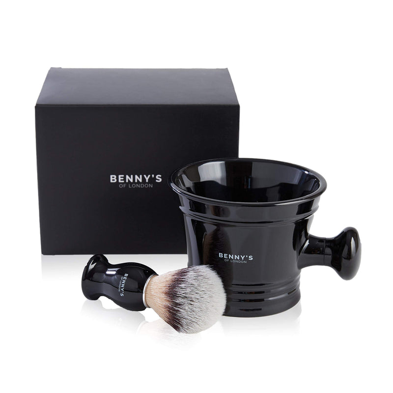 Shaving Brush & Bowl Gift Set | BENNY'S | Luxury Quality | Men's Gift Idea | Ideal for Travel | Shaving Bowl & Shaving Brush - BeesActive Australia