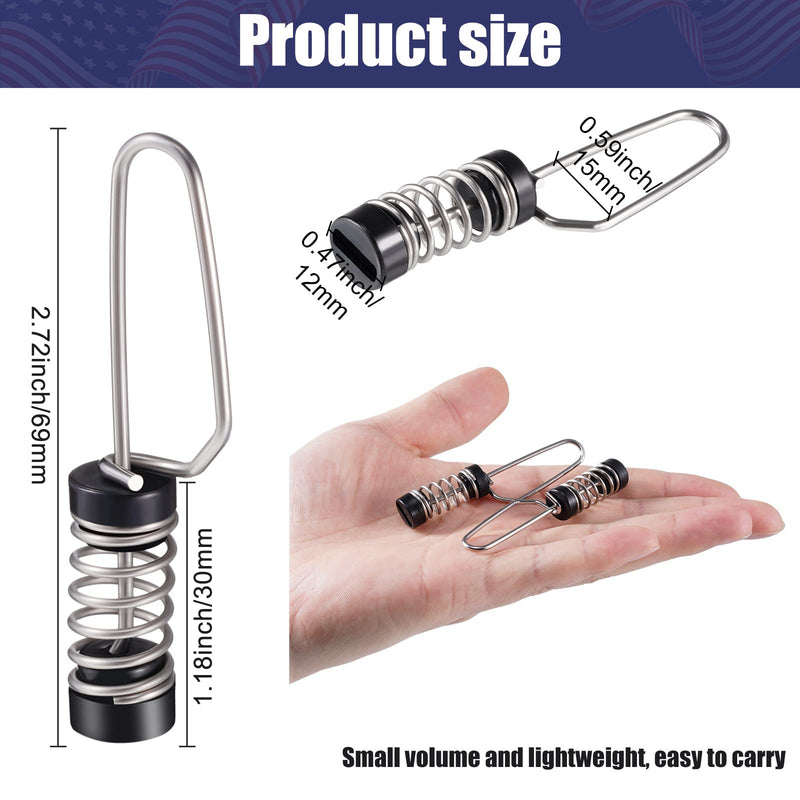 Moxweyeni Fishing Flag Clips Stainless Steel Marine Boat Flag Clips for Halyards Outrigger Lines Antennas Stern Lights Flagpole Rope 4 - BeesActive Australia