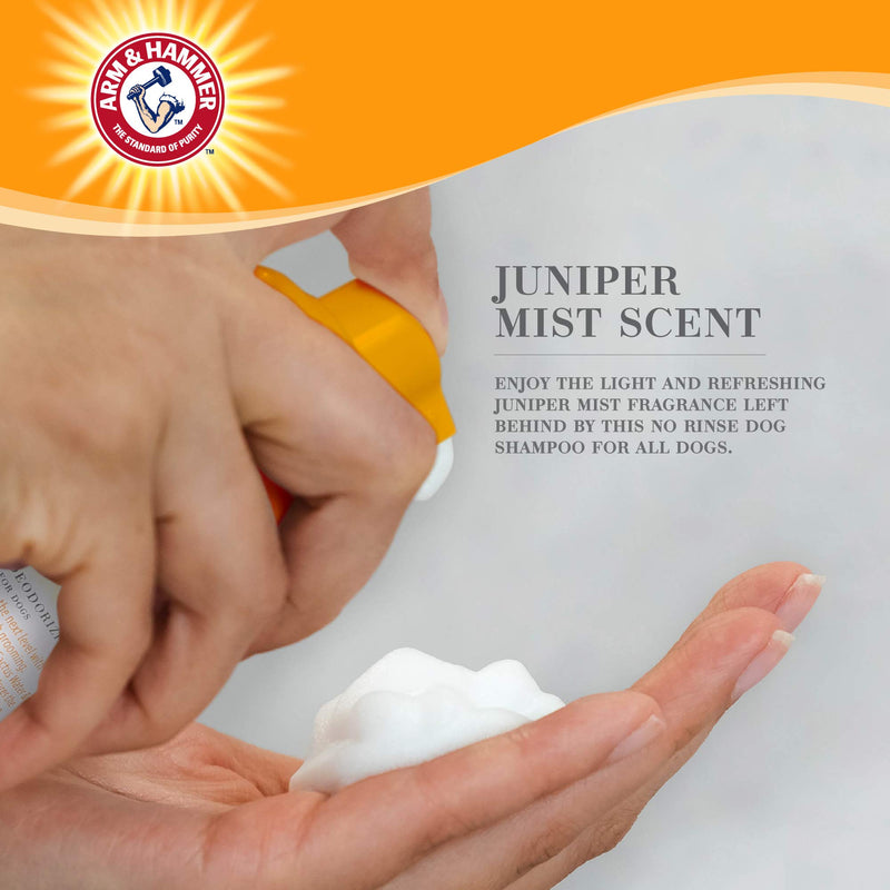 Arm & Hammer Ultra Fresh No Rinse Deodorizing Foam for Dogs, Juniper Mist, 8 Oz | Waterless Dog Shampoo | Baking Soda Neutralizes Bad Odors for an Advanced Clean No-Rinse Deodorizing Foam for Dogs - BeesActive Australia