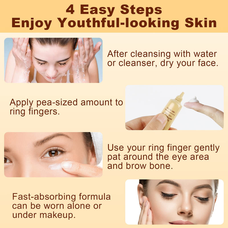 Retinol Eye Cream - Retinol Eye Cream With Collagen, Retinol Eye Cream for Dark Circles and Puffiness, Visible Results in 3-4 Weeks, Under Eye Cream Anti Aging, for Puffiness & Bags Reduces Fine Lines - BeesActive Australia