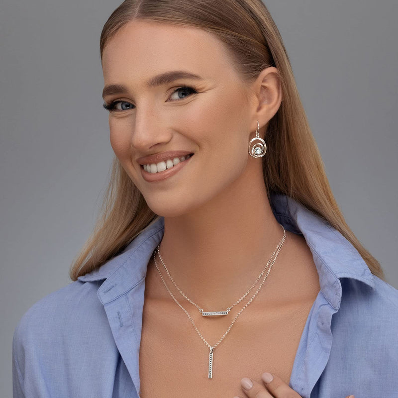 925 Sterling Silver Dangle Drop Earrings Free Form With 2 White Round Cubic Zirconia Antique Finish French Wire Back Earrings Hypoallergenic, Nickel and Lead-free, Artisan Handcrafted Designer collection - BeesActive Australia