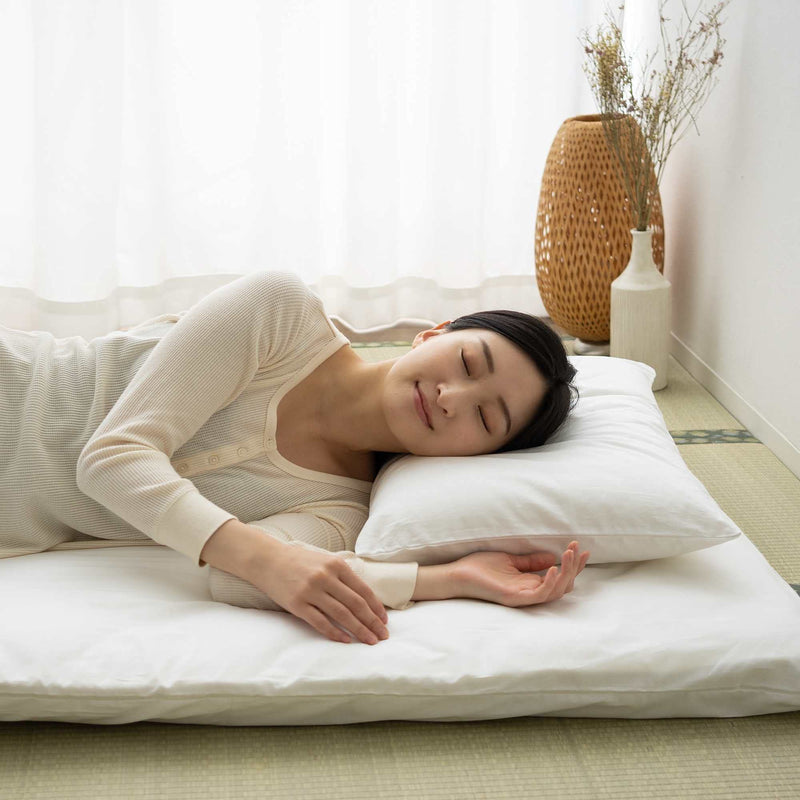 EMOOR Fitted Sheet for Japanese Futon Mattress PRESSO Twin/Twin-Long Made in Japan 100% Cotton (White), Tatami Floor Sleeping Mat Cover Twin/Twin-XL (41x85in) White - BeesActive Australia