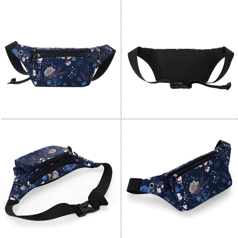 HUA ANGEL Fanny Waist Pack-Running Hiking Cycling Sport Casual Waist Bag Hip Pack Outdoor Travel Crossbody Sling Backpack for Men & Women Cotton pattern - BeesActive Australia