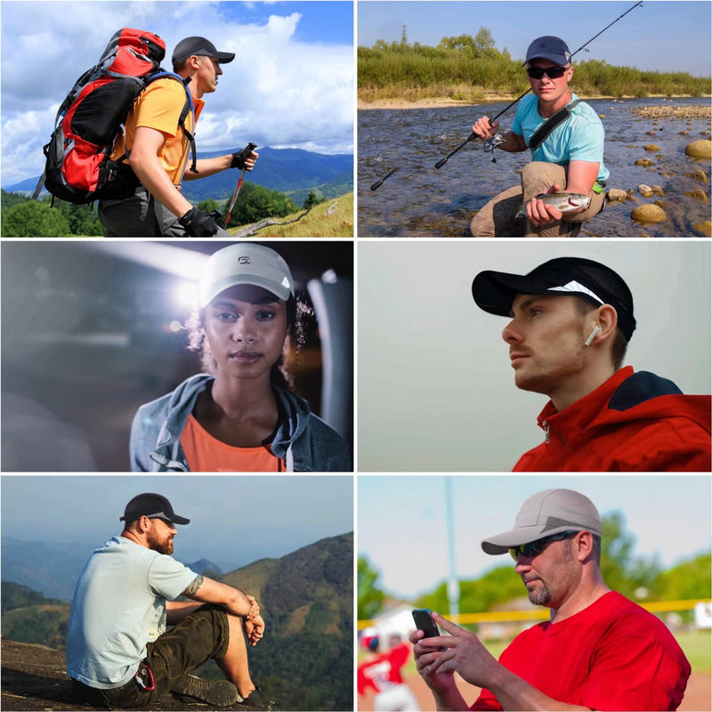 GADIEMKENSD Unstructured Reflective Breathable Sports Cap for Men and Women Navy 7-7 1/2 - BeesActive Australia
