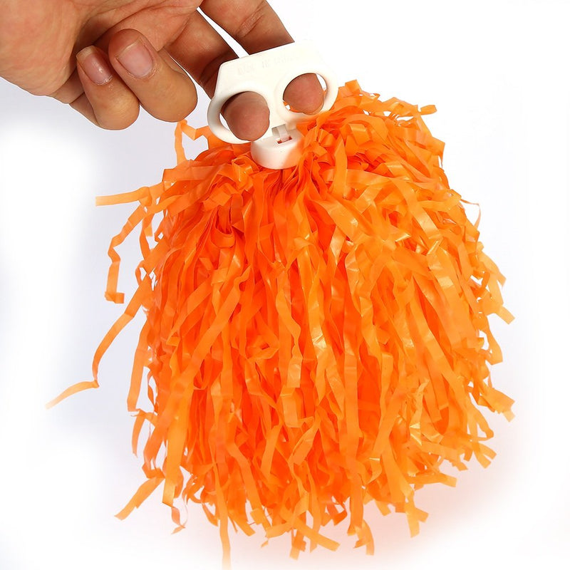 [AUSTRALIA] - VGEBY 2 Pcs Orange Pom Poms, Cheerleader Pom Poms Cheerleading Sport Party Dance Accessories, 8 Colors to Choose 