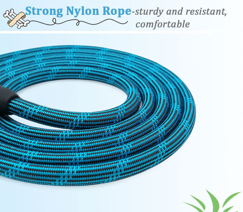 WYuZe 1/5", 1/3" Rope Dog Leash 6 Foot, Lightweight Durable Dog Walking Leash with Rotating Metal Clip, Multi-Color Pet Leash for Small Medium Dogs, Cats, Small Animals Blue 1/5'' x 6 FT - BeesActive Australia