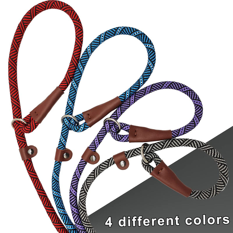 SEPXUFORE 3FT Slip Lead Dog Leash, 1/2 inch Rope Dog Walking and Training Lead, No Pull Strong Nylon Leash Great for Medium and Large 1/2" x 3ft Red - BeesActive Australia