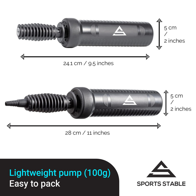 Sports Stable Exercise Ball Pump, Dual Inflation Manual Air Pump for Your Yoga and Pilates Ball, Pool Inflatables, and Party Balloons - BeesActive Australia