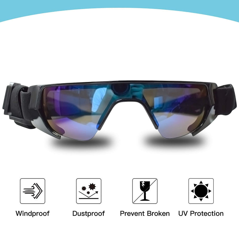 URBEST Dog Goggles, Eye Protection (New Version) for Small Dog Sunglasses Waterproof Windproof UV Protection for Doggy Puppy Cats Dark Blue - BeesActive Australia