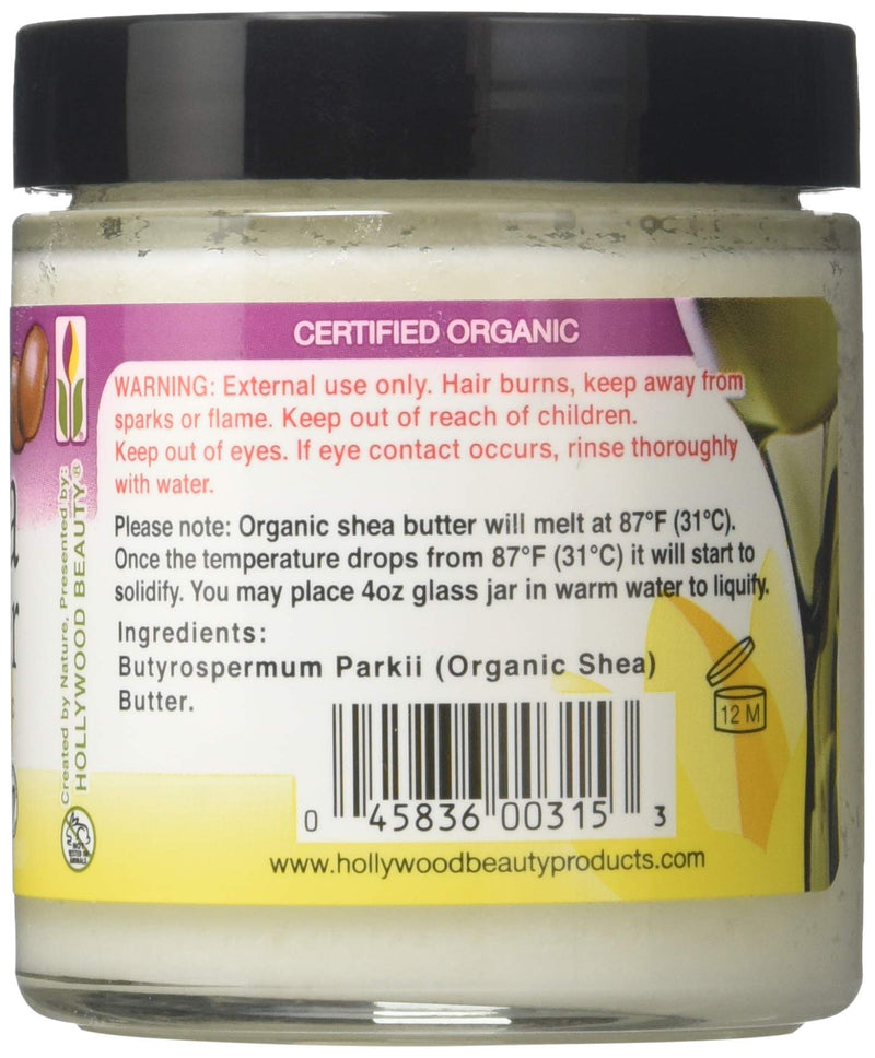 Hollywood Beauty Pure Shea Butter, 4 Ounce - BeesActive Australia