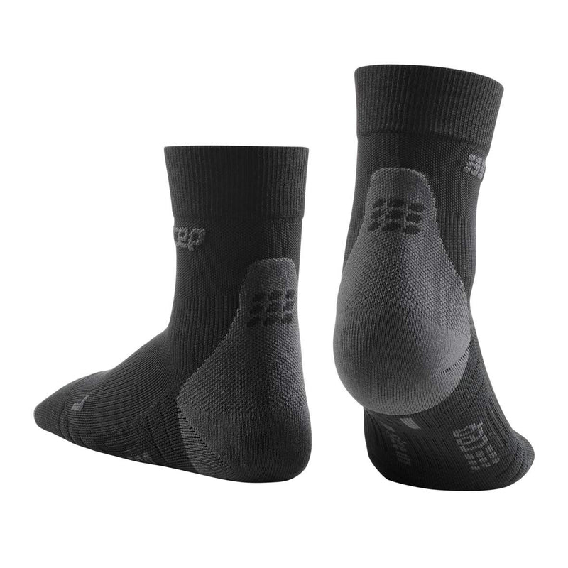 [AUSTRALIA] - Men’s Crew Cut Athletic Performance Running Socks - CEP Mid Cut Socks 4 3.0 - Black/Dark Grey 