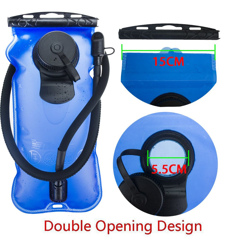 WACOOL 3L 3Liter 100oz BPA Free EVA Hydration Pack Bladder, Leak-Proof Water Reservoir Blue(Double Opening) - BeesActive Australia