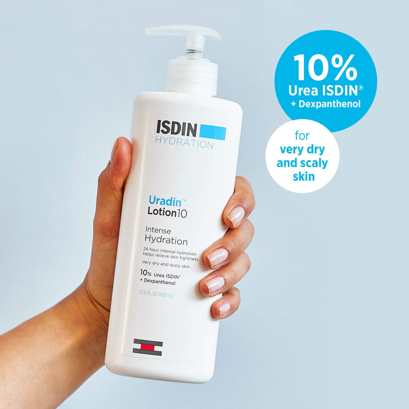 ISDIN Body Lotion Uradin 10, 24 Hour Intense Hydration, Fast Absorbing, 13.5 Fl Oz - BeesActive Australia